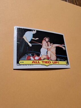 Vintage 1985 WWF All Tied Up WWF Card #27 Andre the Giant Big John Studd Topps